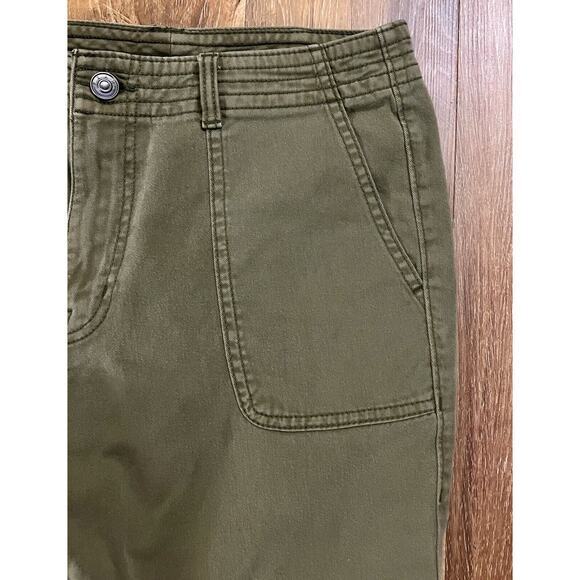 PrAna Pants Women’s 6 Olive Green Flat Front Straight Casual Pockets Outdoor EUC - Picture 8 of 11